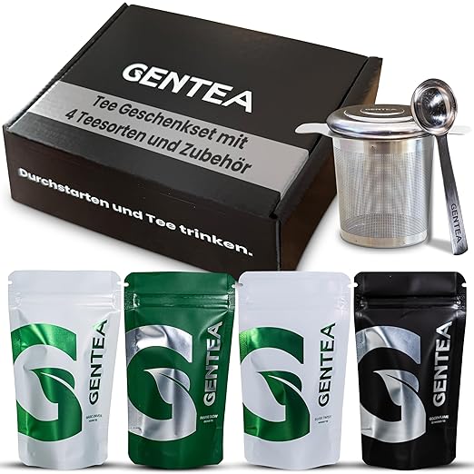 Gentea® Tee Geschenkset – Starter-Set mit 4 Teesorten