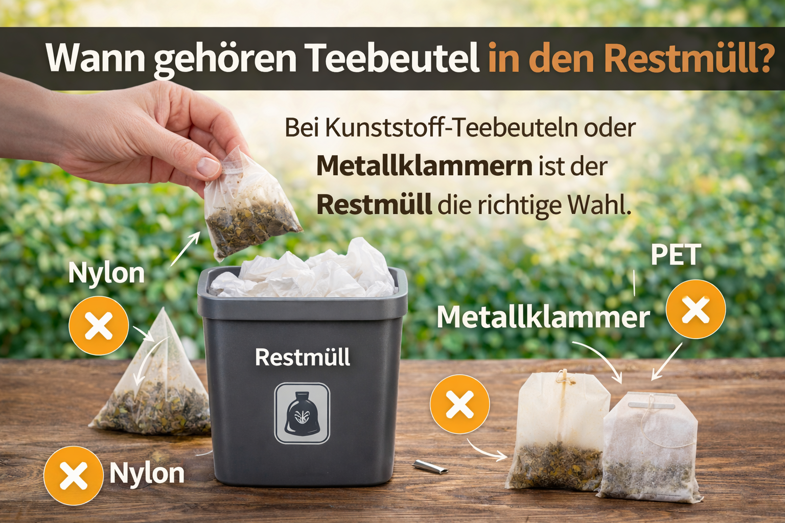 Wann gehören Teebeutel in den Restmüll?
