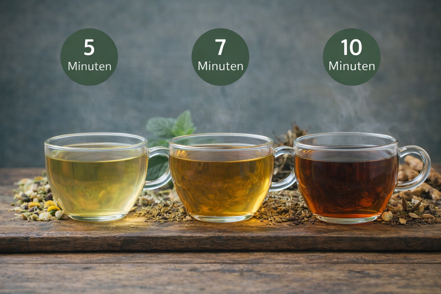 Welcher Kräutertee passt zu welcher Ziehzeit?