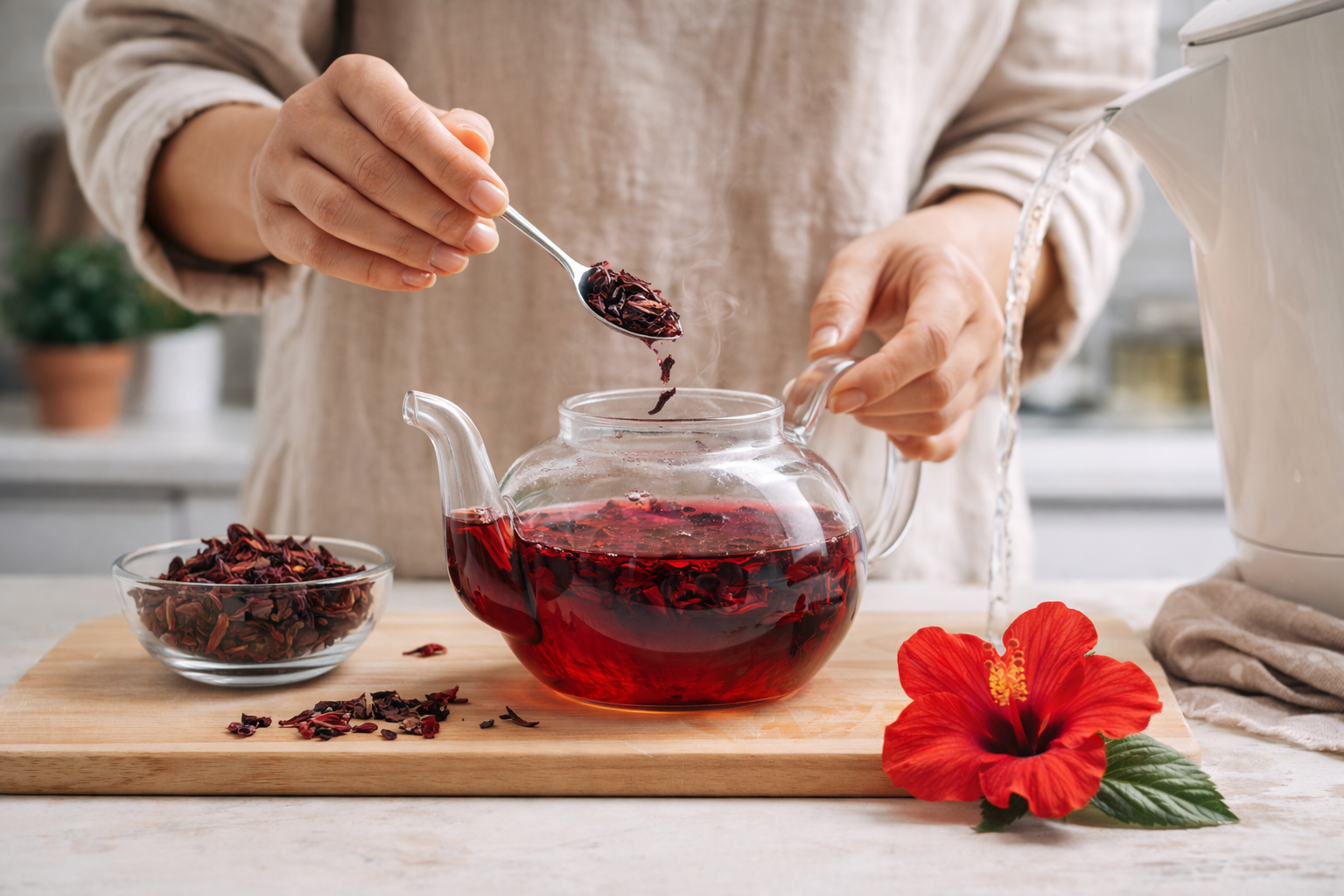 Hibiskustee richtig zubereiten