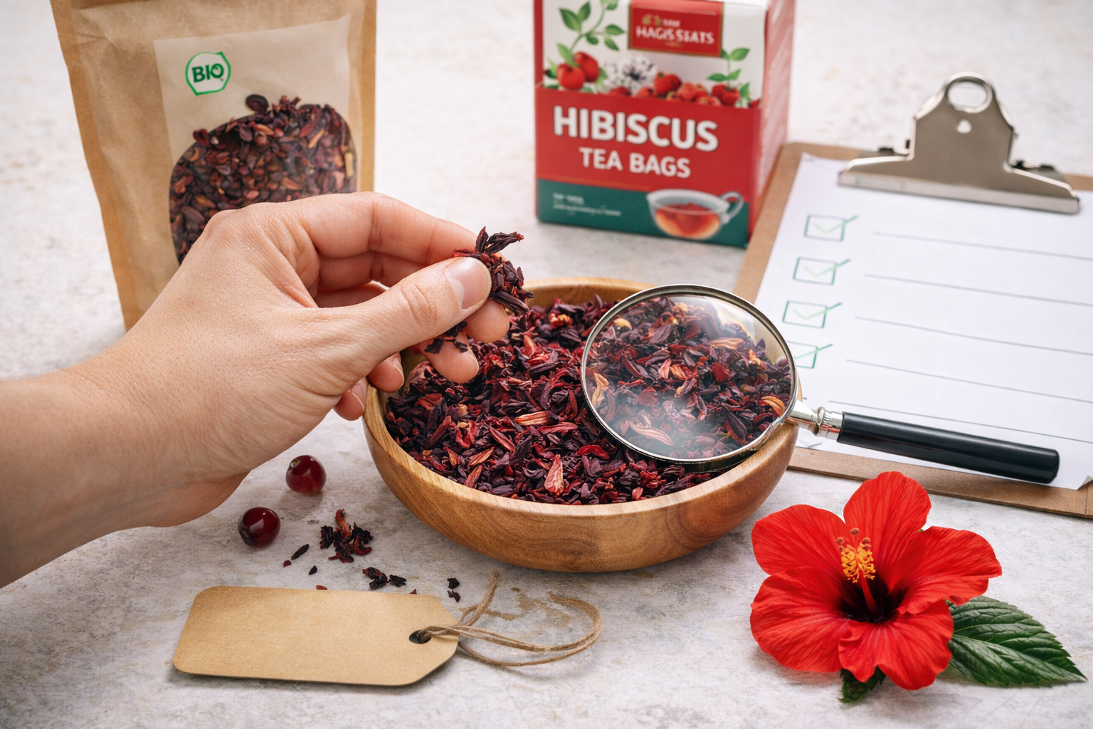 Qualitätsmerkmale Hibiskustee